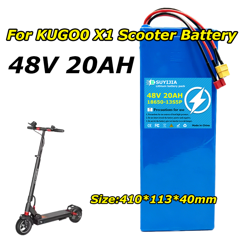 60V 30Ah Electric Scooter Battery - 48V 20Ah 13S5P リチウムイオンバッテリーパック内蔵30A保護ボード付き Kugoo X1