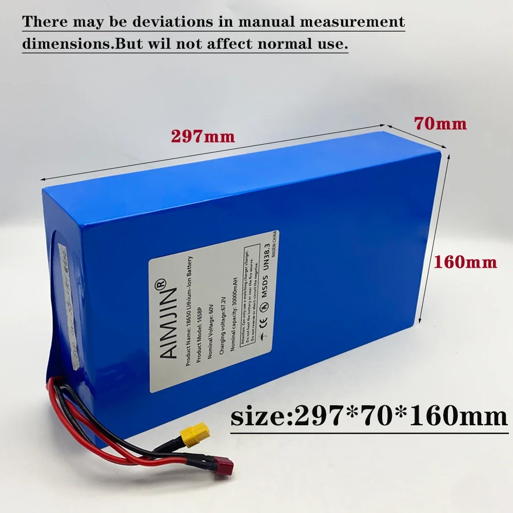 1000-3000W ハイパワー 60V 30Ah 1865 - 60V 30Ah Electric Scooter Battery のレビューと価格