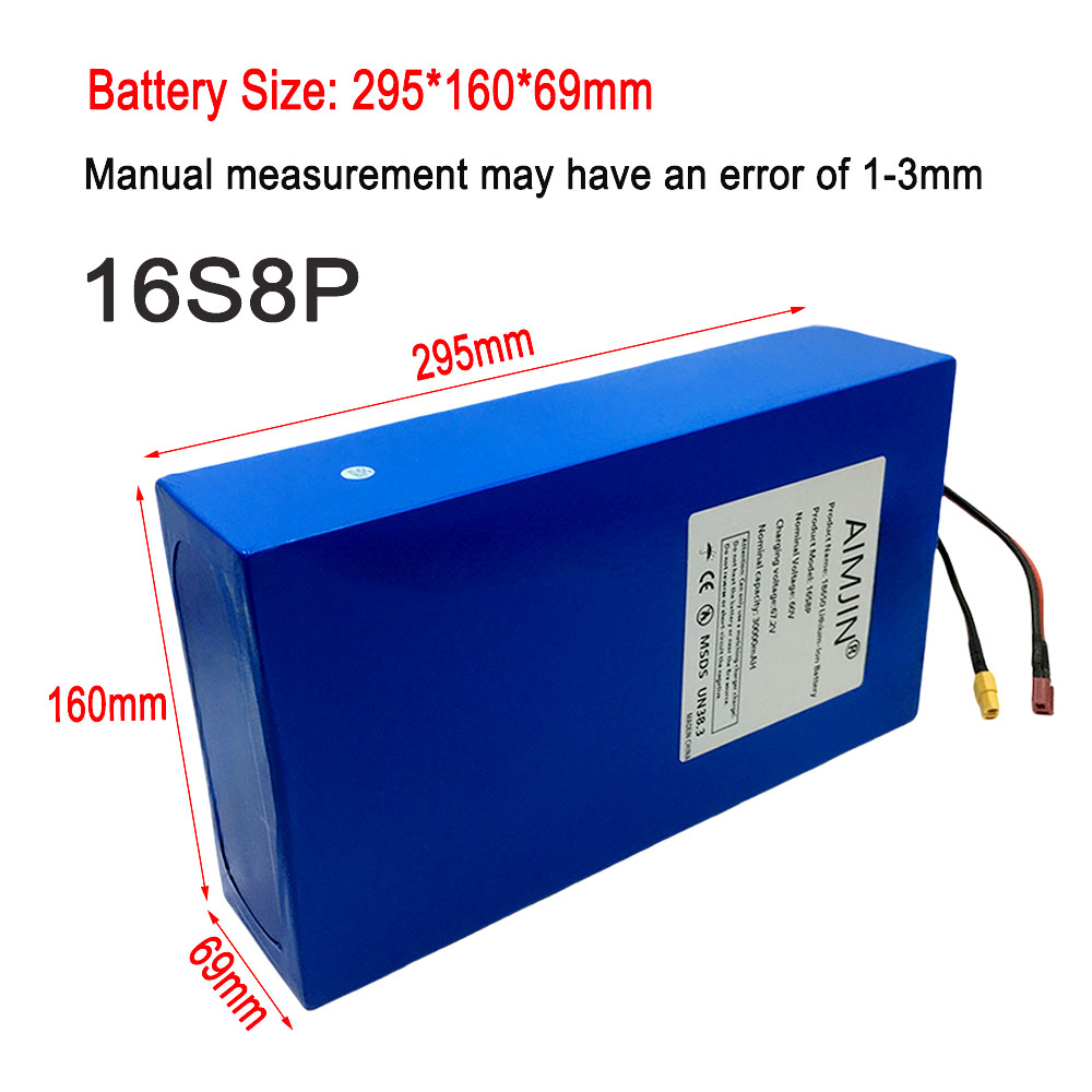 16S8p 1000-3000W 新品リチウムバッテリー 6 - 60V 30Ah Electric Scooter Battery のレビューと価格