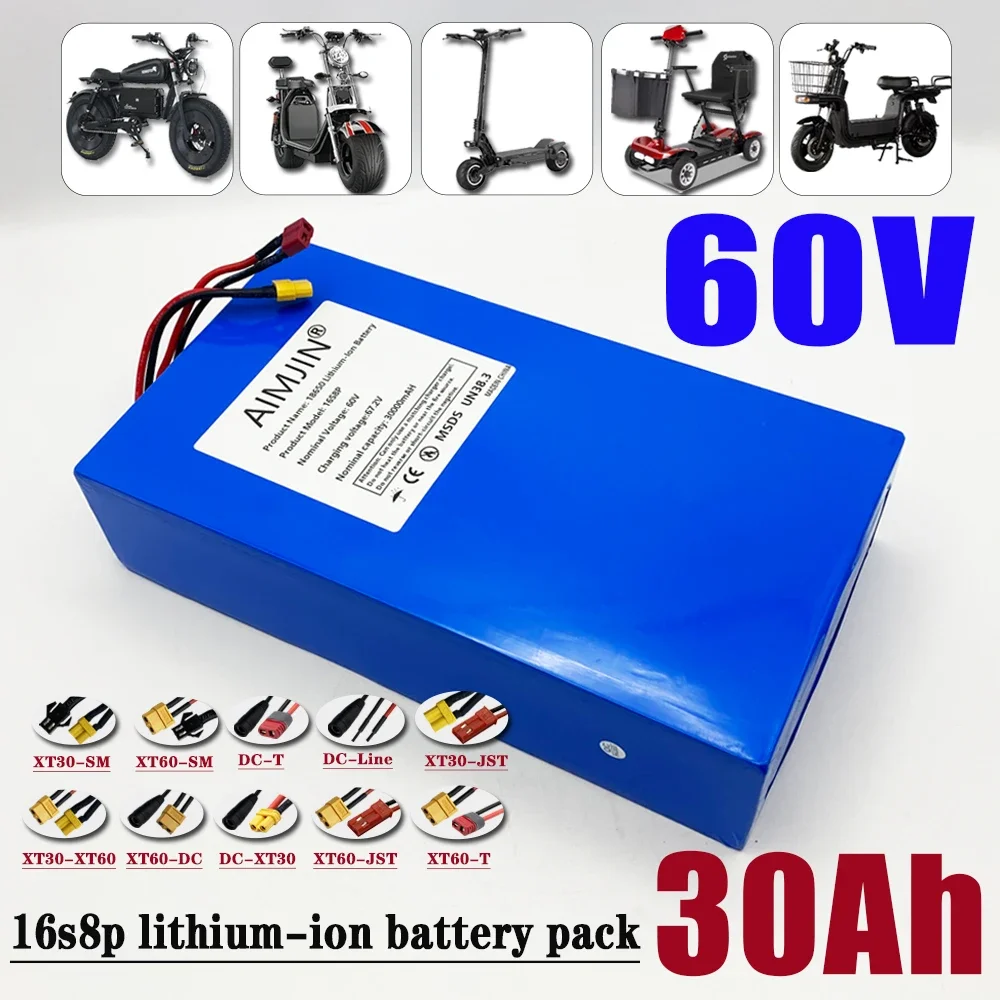 18650リチウムイオンバッテリーパック 60V 16S8P - 60V 30Ah Electric Scooter Battery のレビューと価格